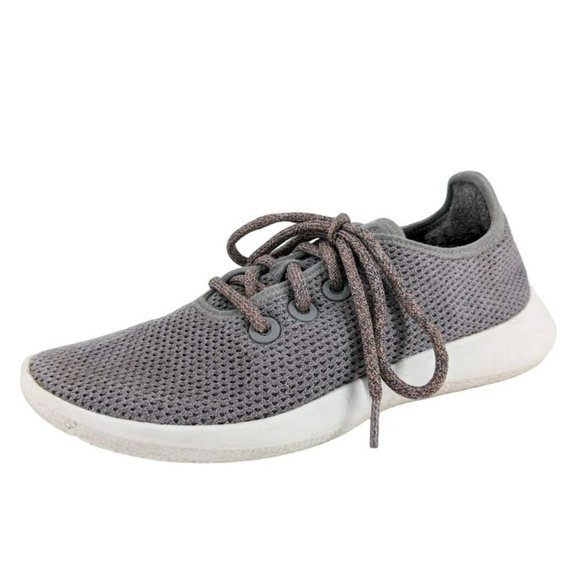 Allbirds TR Tree Runners Sneakers 8 Mist Grey White Stretch Knit Comfort Lace Up - Picture 12 of 12